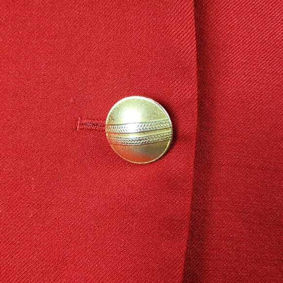 Vintage Mr. Max & Melanie Lyne Red Wool Blazer Size 12 - Picture 4 of 11